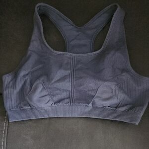 Navy Grey Racerback Sports Bra